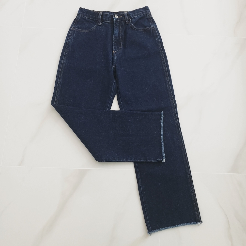 J. Galt Dark Blue Straight Leg Relaxed Fit Jeans Sz S